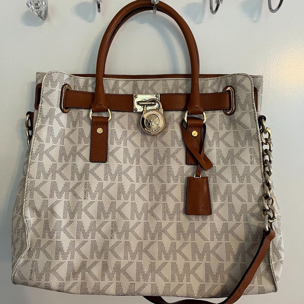 Authentic Michael Kors Large Hamilton Logo Tote
